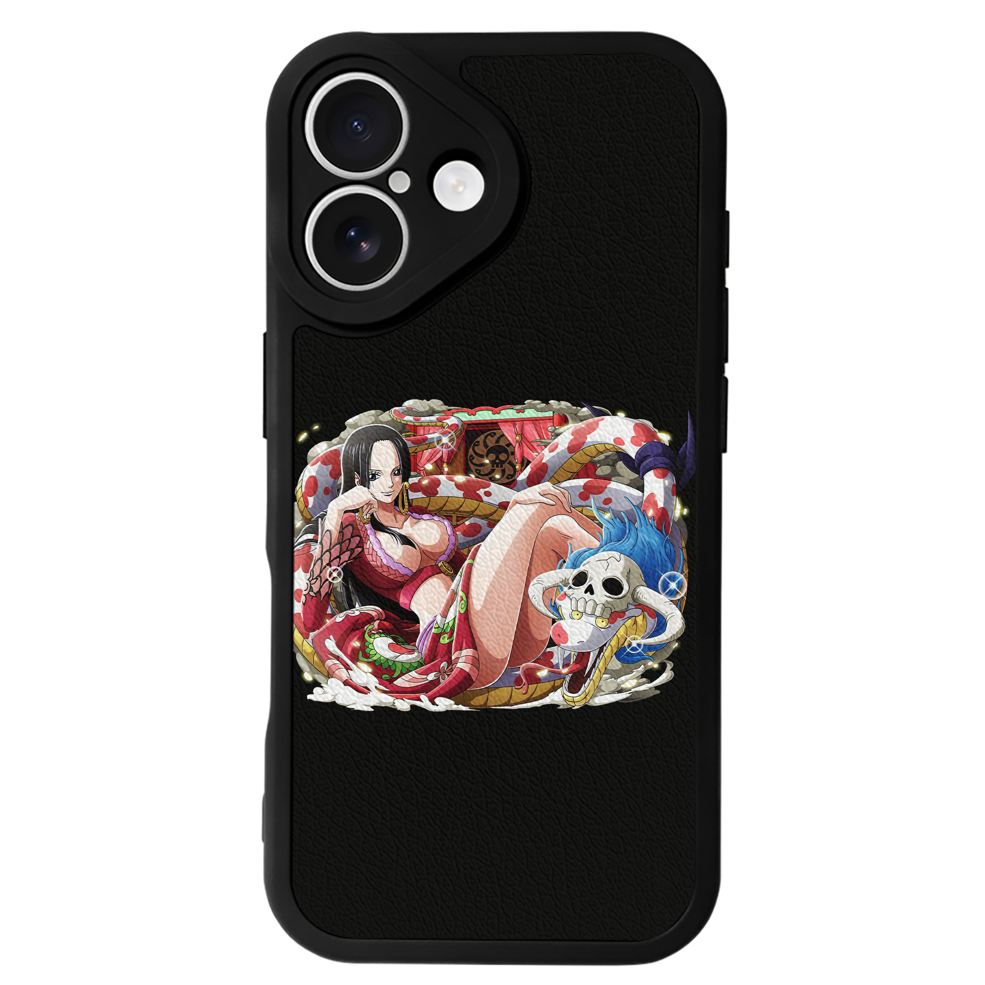 （画像用） ワンピース ボア・ハンコック ONE PIECE Boa·Hancock 【iPhone 16シリーズ対応】シリコンスマホケース（レザー調） 材質：シリコン